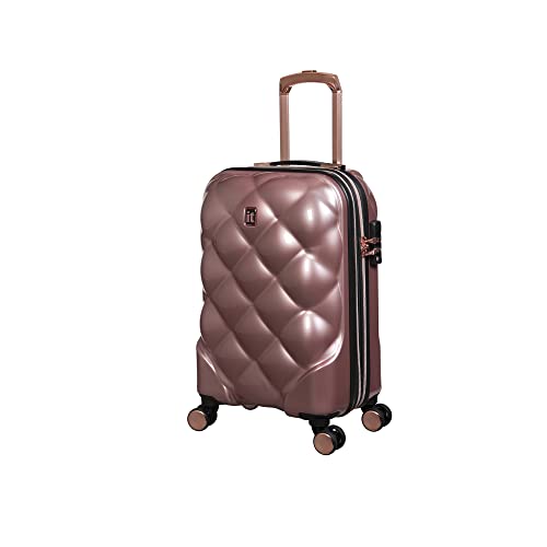 it Luggage St Tropez Trois Handgepäck-Spinner mit 8 Rädern, erweiterbar, 53,3 cm, Oro Rosa metálico, 53 cm, St Tropez Trois - Maleta rígida de Mano de 8 Ruedas expandible de 53.3 cm