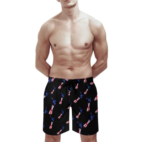 New Zea-Lands Flag Map Mens Swim Trunks Quick Dry Beach Swimming Shorts with Mesh Lining and Pockets2