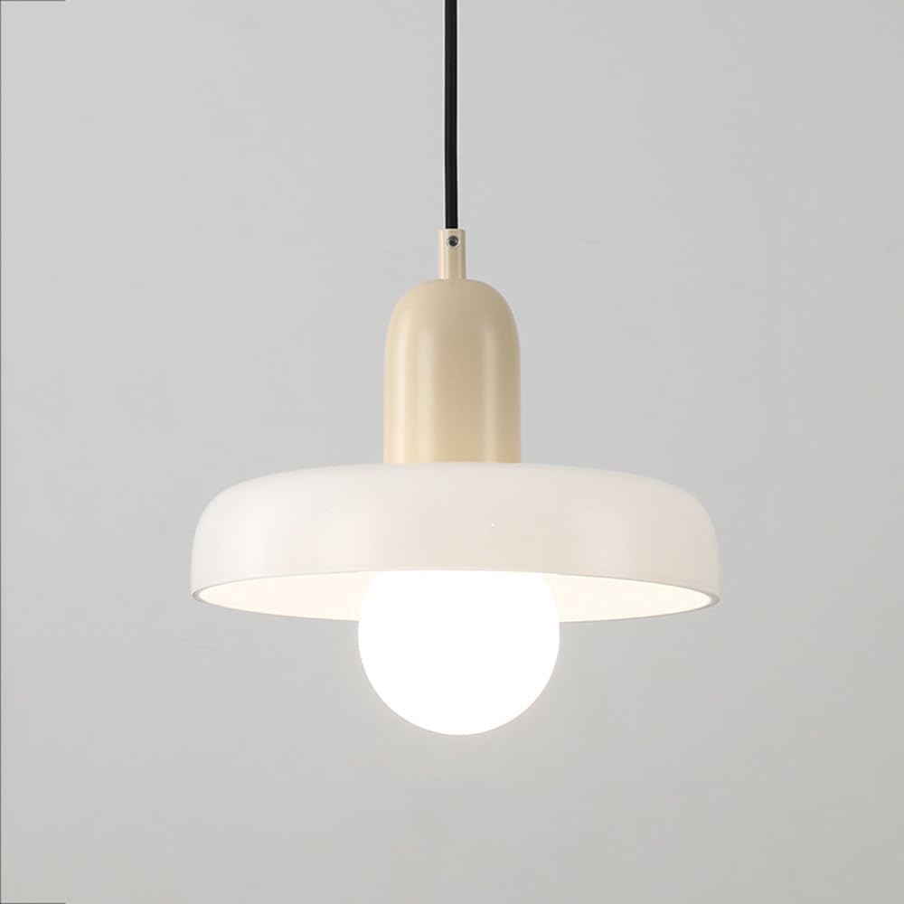 Luminaire de plafond orange simple suspension chambre moderne en verre