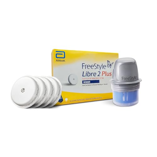 Image of Abbott | FreeStyle Libre 2 Plus CGM Sensor | Helps Reduce HbA1c | Get 24 /7 Continuous Blood Glucose Monitoring on Phone (NFC-Enabled) | Get Accurate Glucose Readings Every Minute | Optional Alarms for Timely Action | No Finger Pricks | Easy to Apply | Pack of 4 Sensors