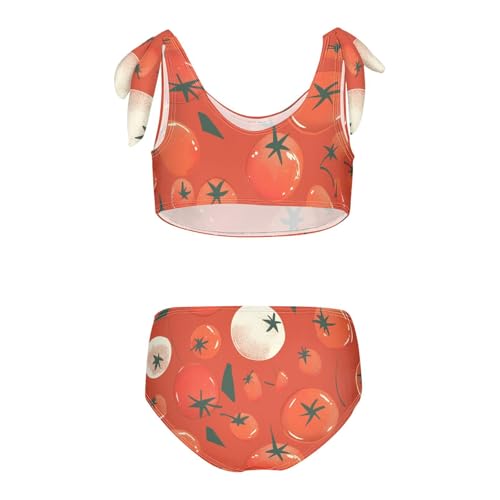 KLL Seamless Tomatoes Vegetable Girls Bikini Sets 2 Piece Cute Swimsuit Beach Swimwear Bathing Suit2