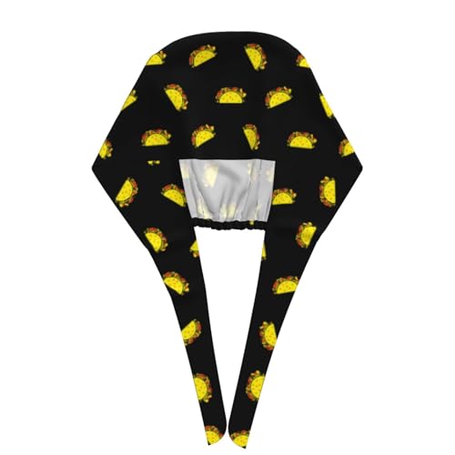 Image of Working Cap Scrub Cap with Sweatband Adjustable Unisex Women Tie Back Hat Nurse Surgical Caps