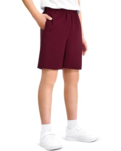 Image of Somaibo Boys Athletic Shorts Kids Quick Dry Basketball Soccer Running Sports Gym Active Performance Shorts with Pockets
