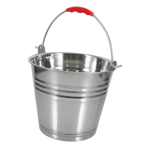 FOMIYES Cubo Inoxidable para Leche y Resistente la Corrosión Mango Ergonómico Uso Doméstico y Agrícola Multifuncional para Cocina y