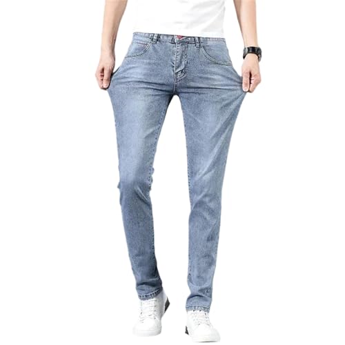 Men's Skinny Jeans Cotton Stretch Denim Pants Slim Straight