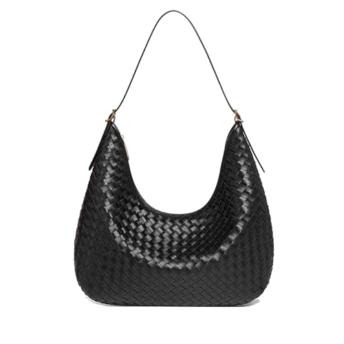 Woven Shoulder Handbags, Shoulder Bag for Women, Vegan Leather Bag, Totes Hand Bags, Working Lightweight