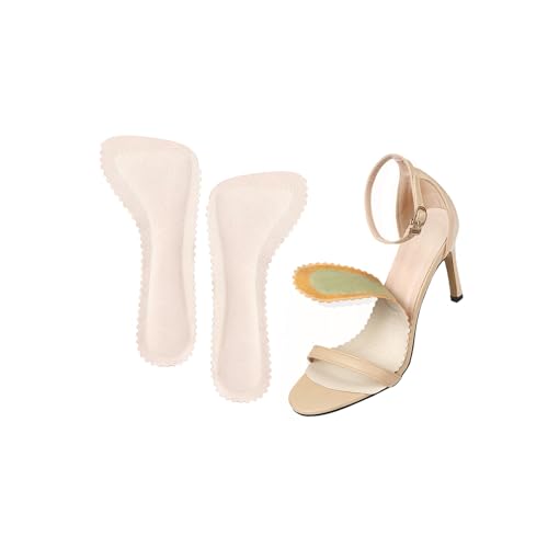 ハイヒール インソール 2枚セット レディース 中敷きドアマット 滑り止め サンダル インソール 張り替え 吸水性と乾燥性 自己粘着インソール 通気性 汗を吸収します 靴擦れ防止 衝撃吸収 痛み解消 汗を吸収する インソール (ベージュ)