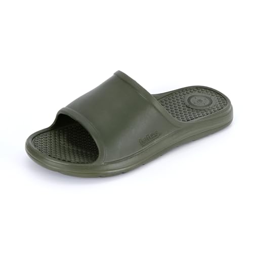 Image of Totes Men's Everywear Slide Sandals Lightweight Waterproof Comfort Slides with Cushioned Footbed for Pool, Beach & Everyday Wear