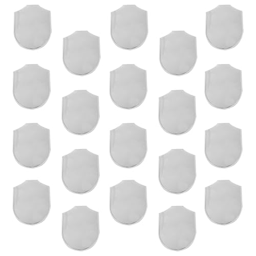 SHOWERORO 20 Piezas Placas de Armadura de Acero Inoxidable Plata, Accesorios para Cosplay Medieval, Placas para Disfraz de Caballero, Material para Bricolaje y Recreación Histórica