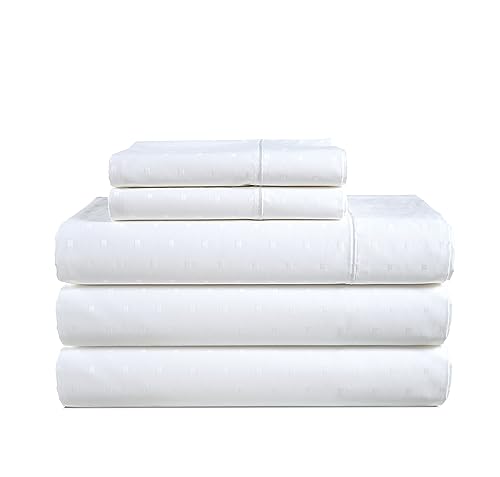 Image of LANE LINEN Split King Top Split Sheets Adjustable Bed Sateen Weave - White | Split King Adjustable Bed Sheets - 5-Piece Set, For A Luxurious Night's Sleep, For A Silky Hotel-Style Bed, Elegant