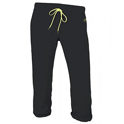 Soffe Junior's Seasonless Football Capri, Black/Limeade, Large