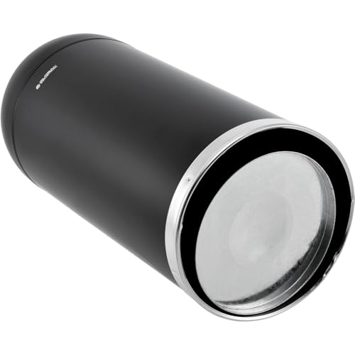 Caneca de basura negra de acero con tapa dome 15 gal miniatura 4