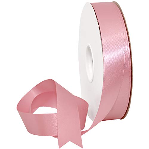 Image of Morex Ribbon 08822 /50-149 Double Face Satin Ribbon, 7 /8 inch x 50 Yd, Wild Rose