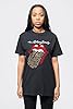 Rolling Stones The T Shirt Leopard Print Tongue Band Logo Official Mens Black L #3