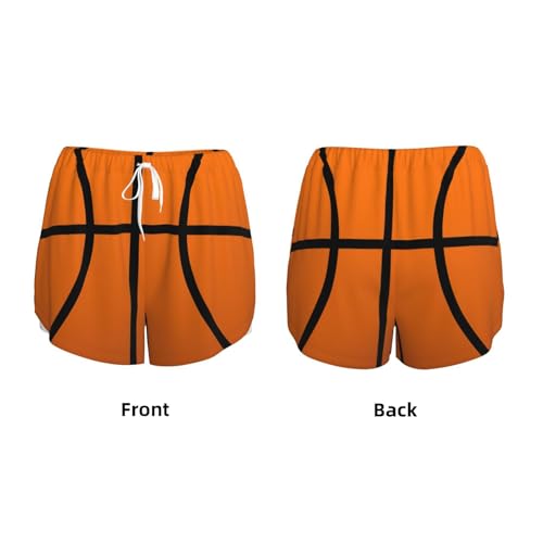 Short de yoga haut de gamme double couche imprimé basket au maintien parfait
