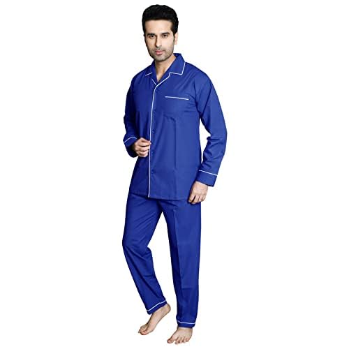Image of Men's Cotton Solid Night Suit