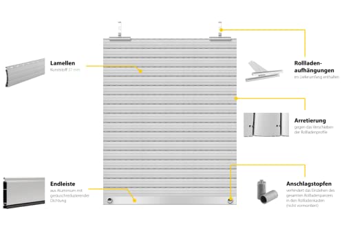 Tablier volet roulant PVC Mini Schellenberg 90x110 cm gris - 3