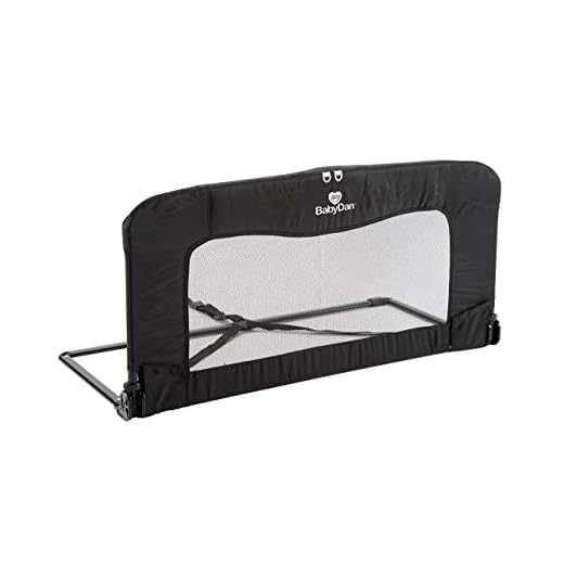 BABY DAN säkerhetsgaller för sängar vikbart – 45 x 90 cm – svart/champagne färger