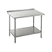 Advance Tabco FMS-303 Work Table, 30" Wide Top W/ Turned Up Edge At Rear, 36" Long, W/ Adjustable