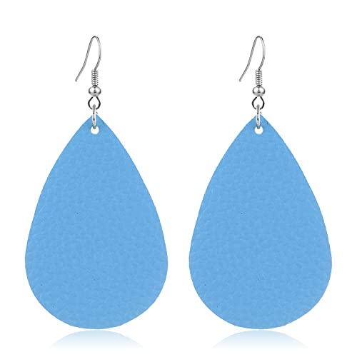 Boucles d'oreilles pendantes en cuir goutte faites main pour femmes