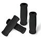 supregear 4PK Stockgriffe, Schaumstoff-ersatzhandgriffe für Offset- und Gehstöcke, Rutschfeste Griffabdeckungen für Lenker, 4,53 x 0,8 x 0,8 Zoll / 11 x 2 x 2 cm, Schwarz