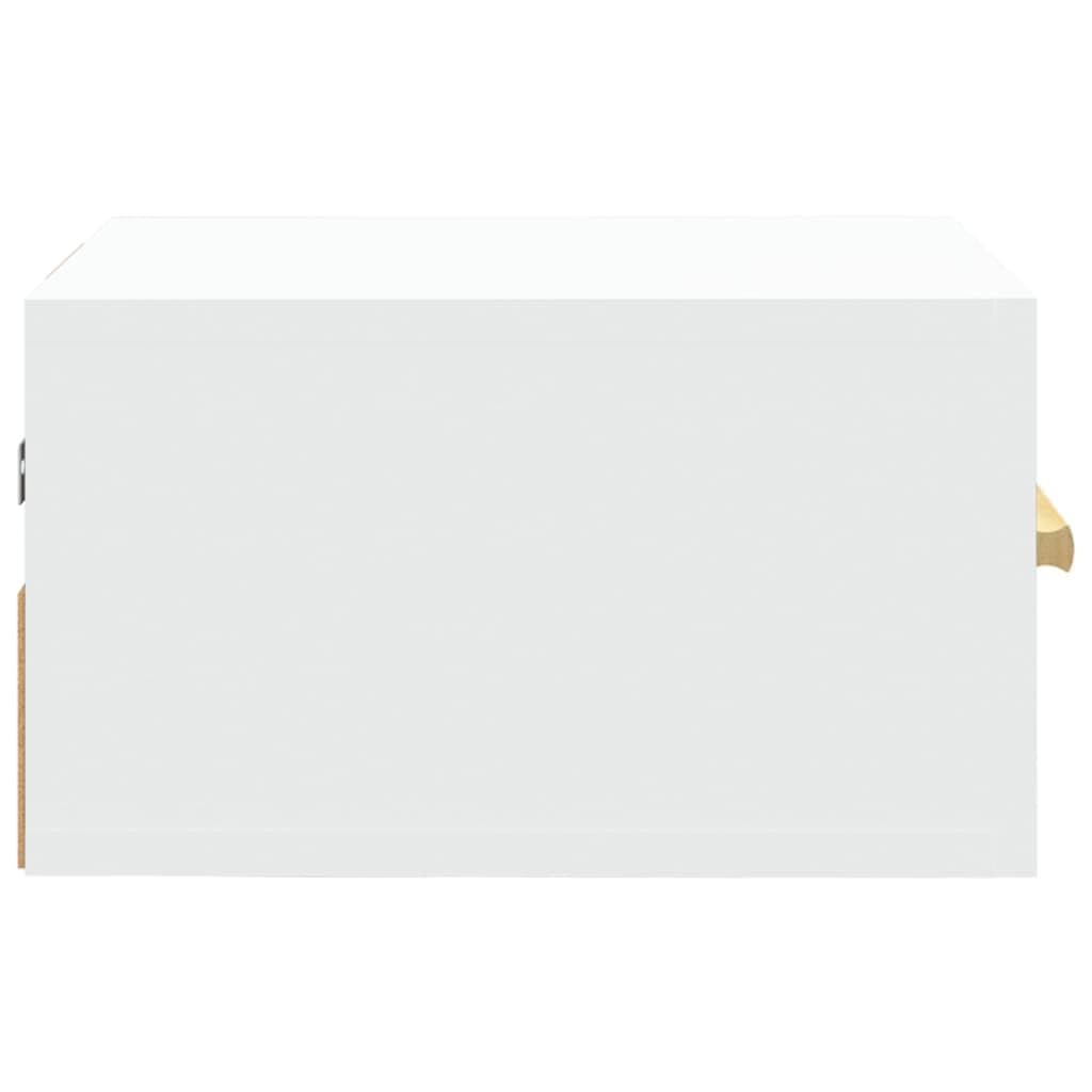vidaXL Mesitas de Noche de Pared 2 uds Blanco 35x35x20 cm