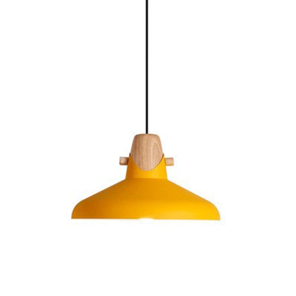 Lustre industriel moderne en bois massif et métal avec base réglable E27