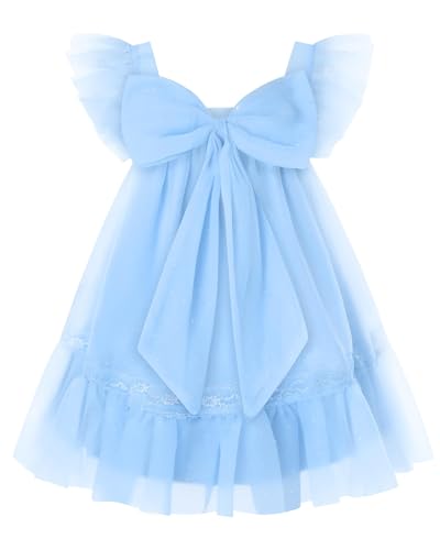 Image of DeeFant Toddler Girl Tulle Dress Ruffle Sleeveless Summer Girls' Dresses Birthday Wedding Casual 18M-6Y