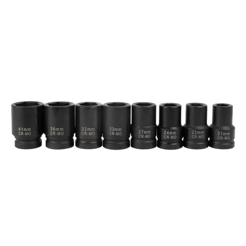 Martins IndustriesMartins Industries Black Impulse 1" Impact Socket Set, 8 Sockets, Comes with Rigid and Sturdy Case, Withstands High Torque, Lightweight, Designed for Impact Wrenches, For Automotive Use, MX-S2