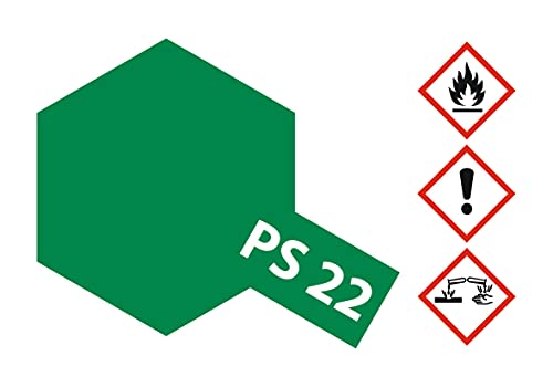 Tamiya 86022 PS-22 Britisch Racing Grün Polycarbonat 100ml - Sprühfarbe für Plastikmodellbau, Modellbau und Bastelzubehör, Sprühfarben für den Modellbau TAM86022 Racing Green