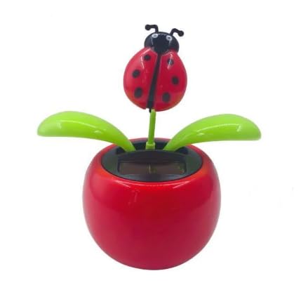 Red Solar Dancing Flower Car Dashboard Decorations - Funny Solar Powered Dancing Flower Pot Car Ornaments Flower Swinging Toy for Car Decor, Funny Gifts for Friends Solar Power Kits