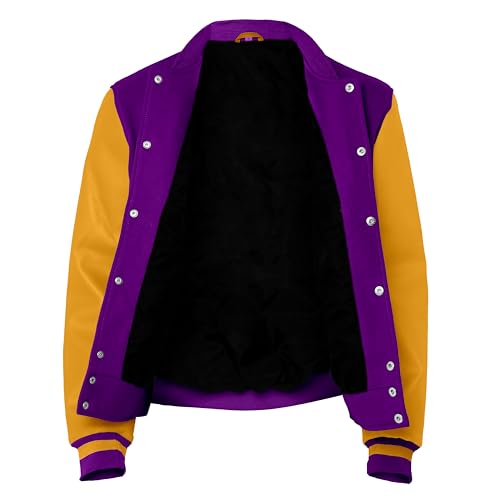 Image of Baseball Wool Letterman Varsity Faux Leather Sleeve For Men | Wool Varsity Bomber Jacket