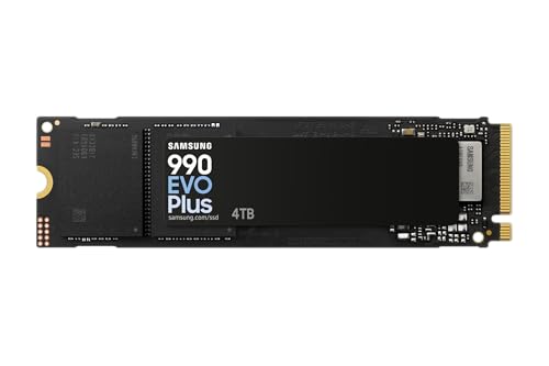 SAMSUNG 990 EVO Plus 4TB hasta 7,250 MB/s PCIe 4.0 x4/ 5.0 x2 NVMe M.2(2280) Disco Duro Interno (SSD) (MZ V9S4T0BW)