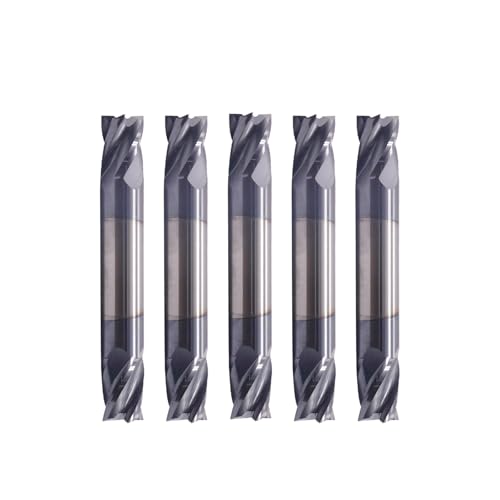 Image of NZ 1 /4 inch 4-Flute Double-Ended Square End Mills, CNC Milling Bits AlTiN-Coated Solid Carbide for Alloy Steel, Hardened Steel & Stainless Steel | 5-Pack