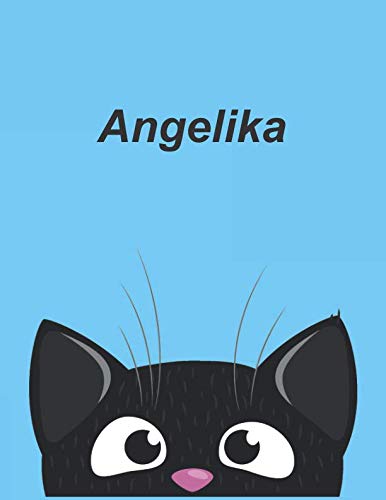 Personalisiertes Notizbuch: Angelika - über 100 Seiten, Dot Grid Notizbuch im A4+ Format mit Punkteraster (German Edition) - MSED Notizbücher