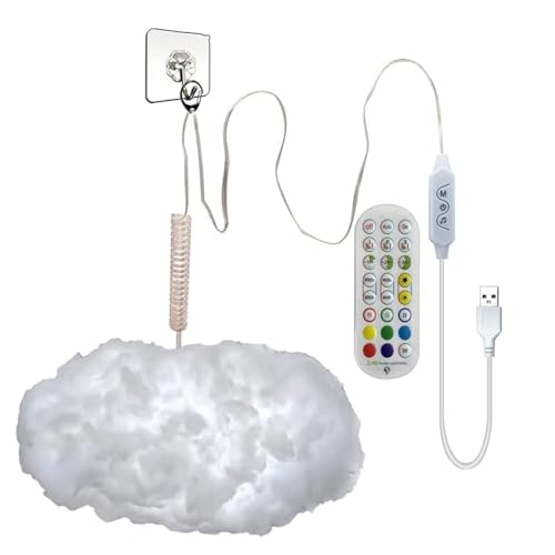 Lampe de nuit musicale RVB avec effet nuage d'orage pour chambre à coucher