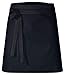 DESERMO Premium kurzer Vorbinder 50x80cm (LxB) - Hochwertige Profi-Schürze für Frau & Mann - Schürze aus Baumwollmischung - Stoffgewicht 220g/m² (Schwarz)