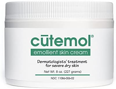 Cutemol Emollient Moisturizing Cream - Serious Moisturizer Lotion Balm for Recovering Dry, Damaged Skin - Hydration for Cracked Hands and Feet, Eczema, Psoriasis, and Raw Skin (8 oz)