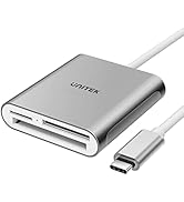 USB C SD Card Reader, Unitek Aluminum 3-Slot USB 3.0 Type-C Flash Memory Card Reader for USB C De...