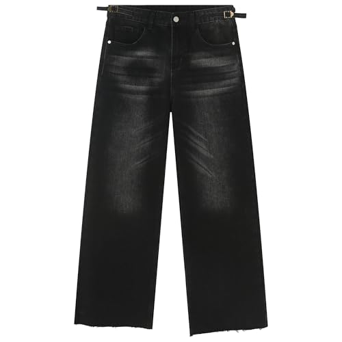 Mens Straight Leg Baggy Jeans Vintage Jeans Loose Fit Jeans