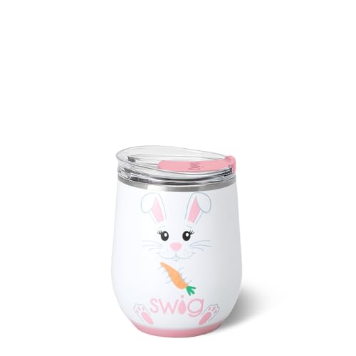 Swig Life 12oz Insulated Wine Tumbler with Lid, Easter Bunny