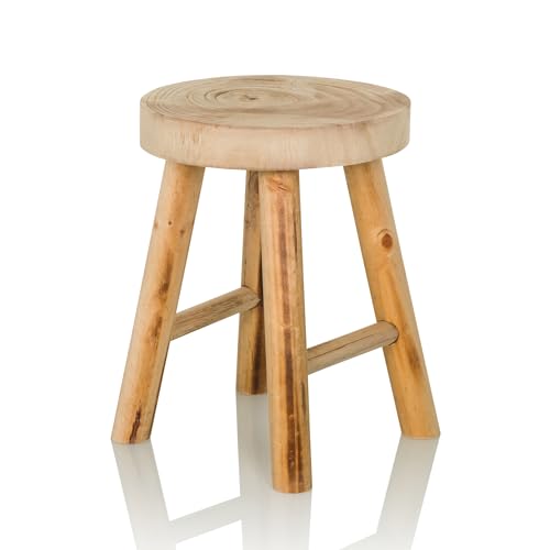 Tabouret en bois massif rustique et solide pour fleur - 8