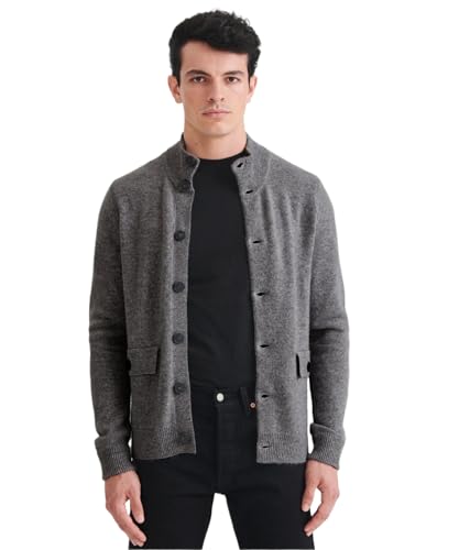 Men's Luxe Cashmere High Neck Cardigan