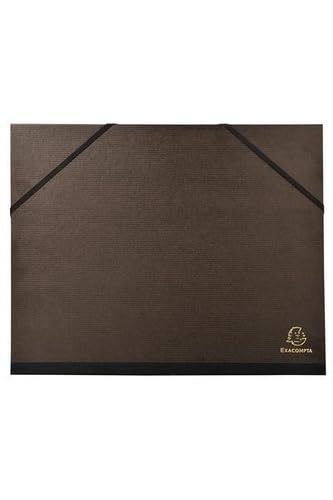 Exacompta 10 Cartelle Disegno Kraft Nero Laccato 26x33 cm per A4 Nero