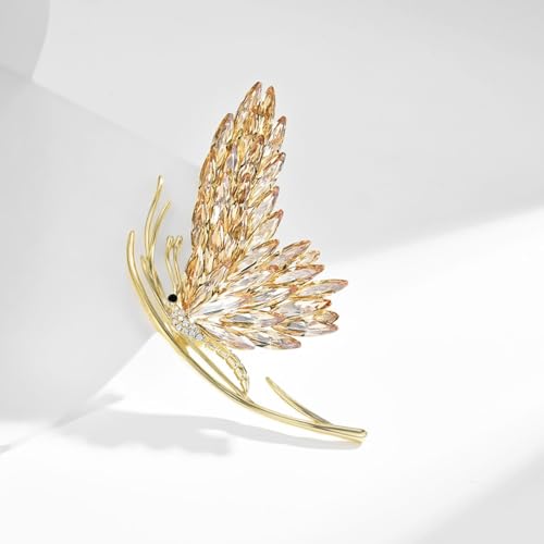 Image of Animal Brooch for Women Girls 18k Gold Plated Animal Brooch Pin Rhinestone Animal Brooch Lapel Pin Jewelry Thanksgiving Day Birthday Wedding Gifts for Mom Wife