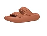 CUSHIONAIRE Women's Fame recovery slide sandals with +Comfort, Orange 11