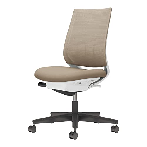 【メーカー配送・設置・組立】コクヨ ミトラ2 Mitra2 チェア オフィス ブラック脚 スタンダードバック 肘無し メッシュタイプ ランバーサポート付き 本体/ホワイトグレー 背・座/ソフトベージュ C04-B102MW-E1YKYK2