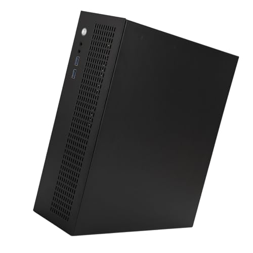 Gabinete compacto MATX ITX para PC con USB 3.0, ventilación eficiente para disipación de calor, chasis robusto de acero, puertos frontales para transferencia rápida de datos, diseño sin herramientas, acabado mate, compatible con placas MATX e ITX miniatura 7