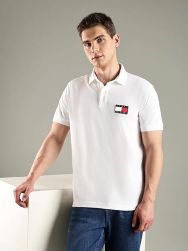 Image of Solid Regular Fit Cotton Polo T-Shirt