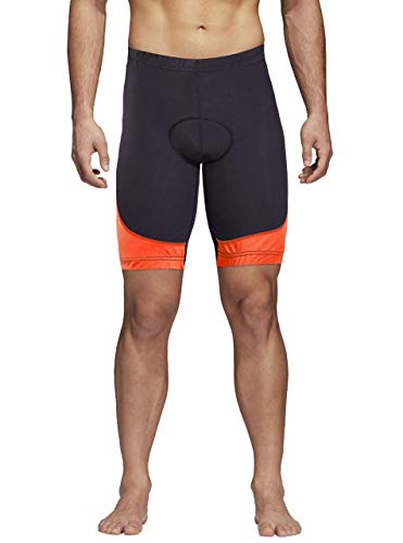 Bicycle Short for Men,Moisture-Wicking Bike Shorts Cycling Half Pants Orange/Black L